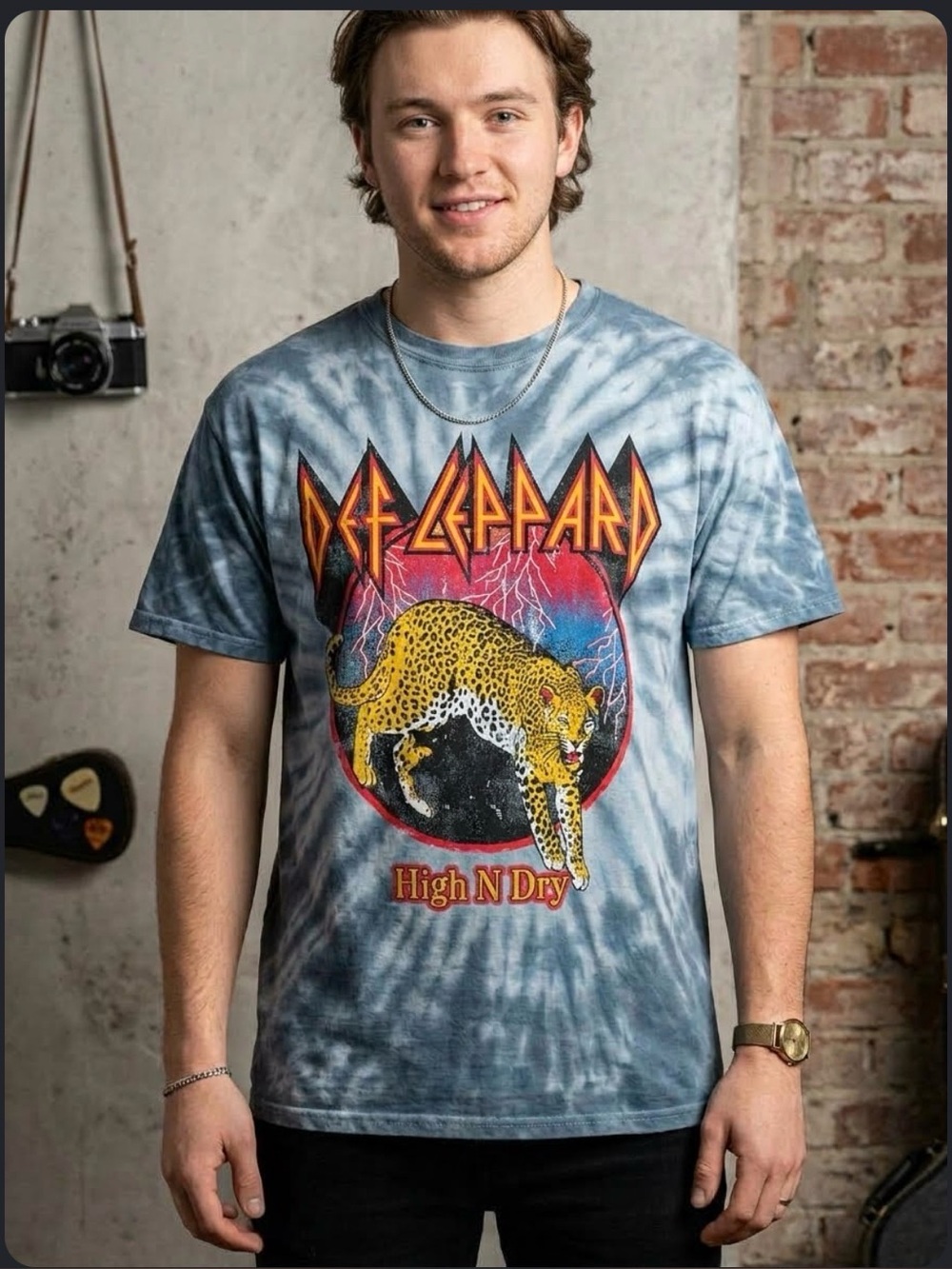 Def Leppard High N Dry Tie-Dye Graphic Tee